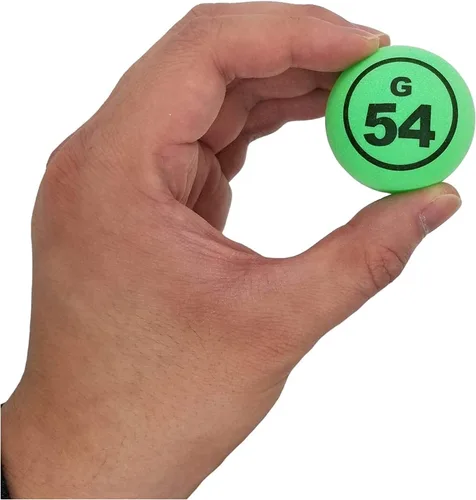 Vista 8 de MR CHIPS Bolas de bingo profesionales de 1.57" (40 mm) multicolor de doble número, estilo de ping pong, solo para jaula manual