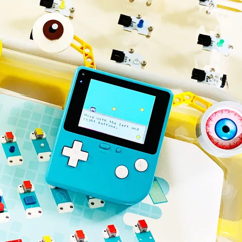 Vista 7 de ELECFREAKS Retro Coding Arcade para Microsoft Makecode DIY Consola de juegos portátil programable adecuada para educación STEM, máquina