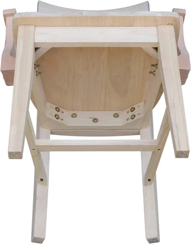 Vista 10 de IC International Concepts, Silla de misión alta con brazos 40 "H, sólido Parawood sillas de comedor, construcción de asiento de caja, muebles