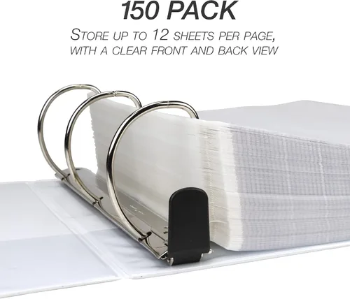 Vista 8 de Samsill Protectores de hojas ultra transparentes, paquete de 150 unidades, protectores de página de 8.5 x 11 pulgadas para carpeta de 3 anillas