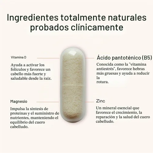Vista 3 de Doc & Glo Suplemento Nutracéutico para Cabello Saludable, 60 Cápsulas