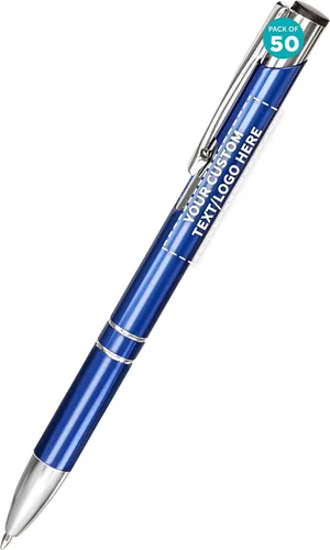 Vista 20 de DISCOUNT PROMOS Juego de 10 bolígrafos de aluminio personalizados, paquete a granel personalizado, tinta negra, ideal para oficina, escuela
