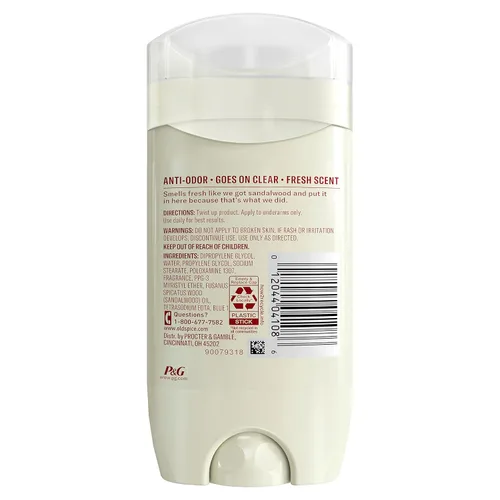 Vista 2 de Old Spice Fresher Collection Invisible Solid Desodorante para hombre, madera, 3 onzas (el paquete puede variar)
