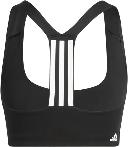 Vista 5 de adidas Sujetador de 3 rayas con soporte medio para mujer
