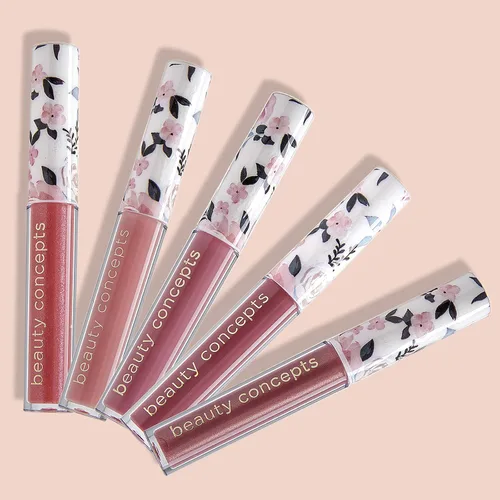 Vista 2 de Beauty Concepts - Colección de brillo de labios – Juego de maquillaje de labios brillante para un acabado radiante, colección floral
