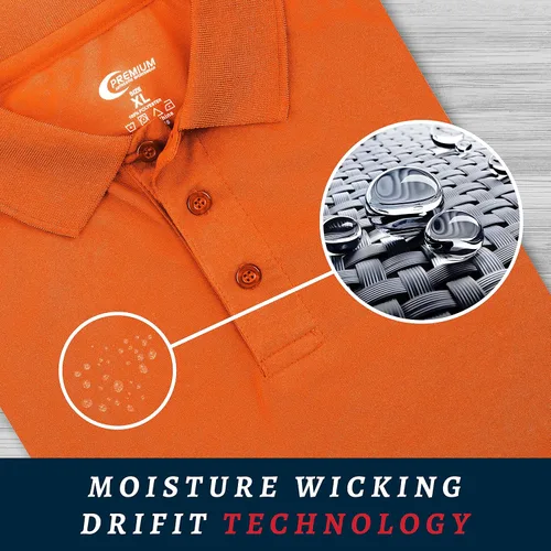 Vista 22 de Premium Wear - Camisetas tipo polo para hombre, con gran absorción de humedad