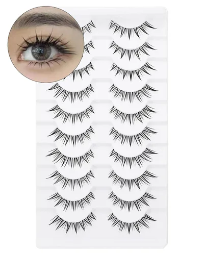 Vista 23 de Pestañas postizas de visón 3D, pestañas postizas naturales y finas, 0.59 pulgadas, pestañas largas y esponjosas, herramientas de maquillaje de ojos