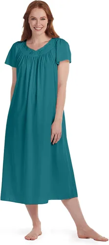 Vista 2 de Miss Elaine camisón de punto con mangas largas estilo mariposa para mujer