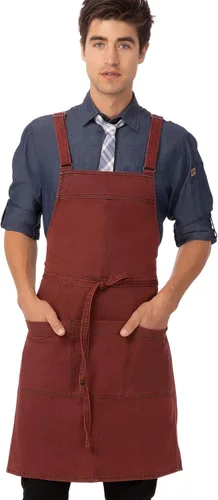 Vista 6 de Chef Works Delantal unisex Uptown con espalda cruzada
