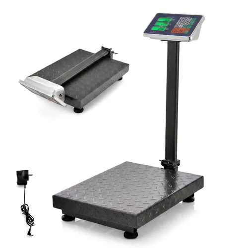 Vista 10 de Goplus Báscula digital de plataforma de 660 libras, báscula postal electrónica comercial con calculadora de precios de LB/kg, precisión de 0.1