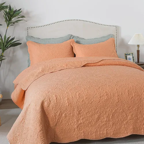 Vista 20 de HoneiLife Juego de ropa de cama tamaño Queen, juego de edredón de microfibra para cama Queen, colchas ligeras de 3 piezas, edredones reversibles