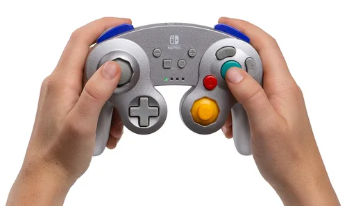 Vista 9 de PowerA Wireless Controller for Nintendo Switch - GameCube Style Silver - Nintendo Switch