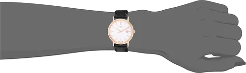 Vista 2 de Tissot para mujer Goldrun acero y oro 18K vestido reloj negro T9222107601100