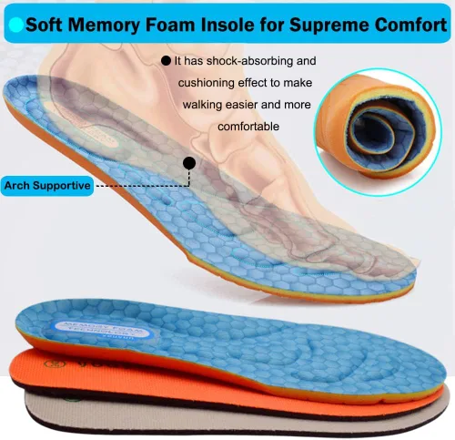 Vista 5 de Mei MACLEOD Zapatos para diabéticos para hombre, extra anchos, zapatos para caminar para pies hinchados, zapatos deportivos anchos para ancianos