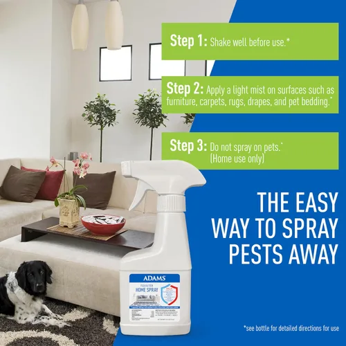 Vista 4 de ADAMS - Aerosol para pulgas y garrapatas para el tratamiento de interiores de la casa, espray de garrapatas y pulgas para el hogar, alfombras