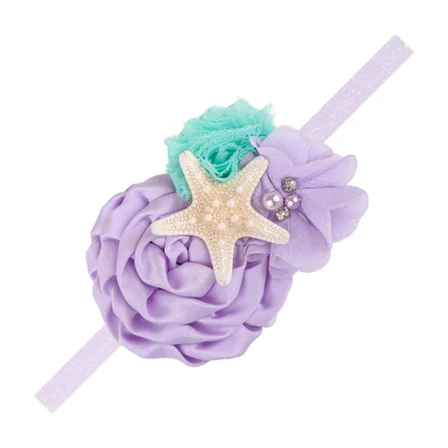 Vista 7 de YanJie Diadema con purpurina y lazos para el cabello para niñas pequeñas, regalo de fiesta de cumpleaños, lavanda aguamarina (M, dorado)