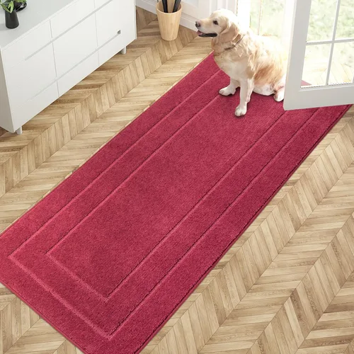 Vista 38 de PURRUGS Tapete para puerta que atrapa la suciedad, 20 x 31.5 pulgadas, antideslizante, lavable a máquina, tapete de entrada para perro, tapete