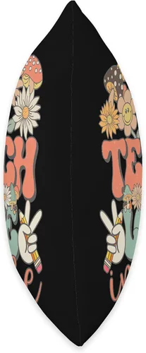 Vista 2 de Groovy Hippie Teacher Gifts First Day Of School Teach Love Inspire - Cojín retro Groovy Daisy para profesor, 16 x 16 pulgadas, multicolor