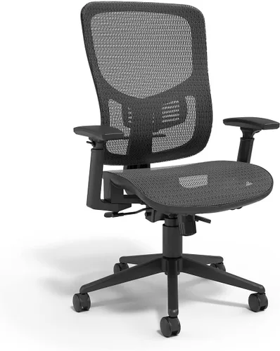 Vista 8 de Staples Silla ergonómica de piel sintética, ajustable, giratoria