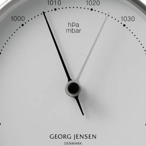 Vista 2 de Georg Jensen Henning Koppel barómetro 3.9 inch acero/Blanco