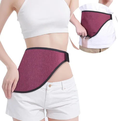 Vista 7 de Cinturón de soporte de ostomía, suministros de ostomía, cinturón invisible para bolsa de ostomía, bolsillo interior para guardar la bolsa de ostomía