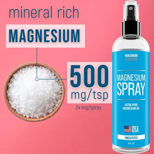 Vista 3 de Spray de magnesio – Aceite de magnesio para pies – Aceite de magnesio puro de grado USP grande de 12 onzas – Fabricado en Estados Unidos desde 2008