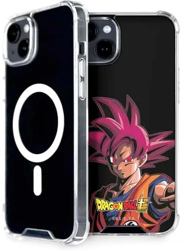 Vista 12 de Skinit Funda para teléfono compatible con MagSafe iPhone 15, diseño oficial de Dragon Ball Super Goku