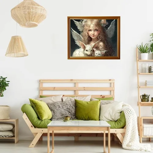 Vista 6 de Rompecabezas de 1000 piezas para adultos, rompecabezas de búho colorido, divertido rompecabezas de pintura al óleo coloridos para educación