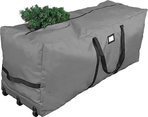 Vista 5 de ProPik - Bolsa rodante de almacenamiento para árbol de Navidad, se adapta a árboles desmontados de hasta 9 pies de altura, 28 pulgadas de alto x
