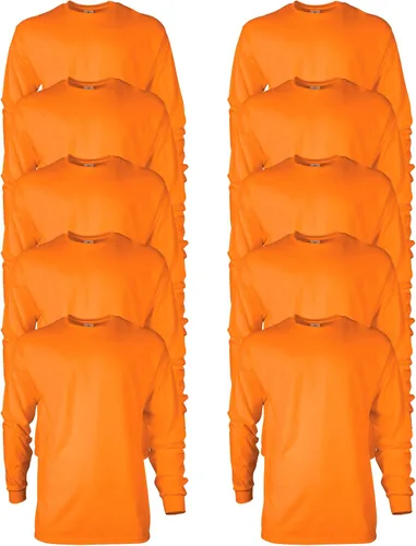 Vista 115 de Gildan - Camiseta de manga larga de algodón ultra estilo G2400 para adultos, paquete múltiple