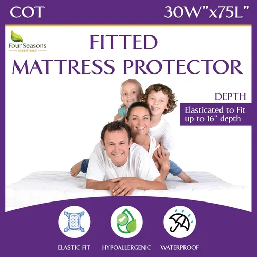Vista 13 de Protector de colchón acolchado de tamaño individual, protector de colchón impermeable ajustable, cubrecolchón con parte superior acolchada, funda