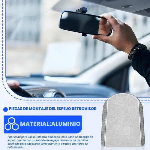 Vista 6 de CALLARON Kit de soporte para espejo retrovisor, soporte adhesivo para espejo retrovisor, base de montaje para cámara Dash, kit de reparación
