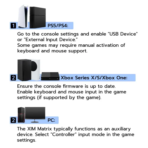 Vista 2 de XIM Matrix Multi-Input Adapter Converter for Xbox Series XS, PS5, Xbox One, PS4, PC
