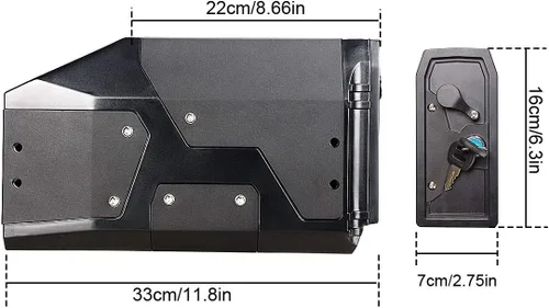 Vista 4 de LKV R1200GS Caja de herramientas motocicleta lado izquierdo soporte con caja de acero inoxidable reemplazo para BMW R1250GS LC ADV Adventure F750