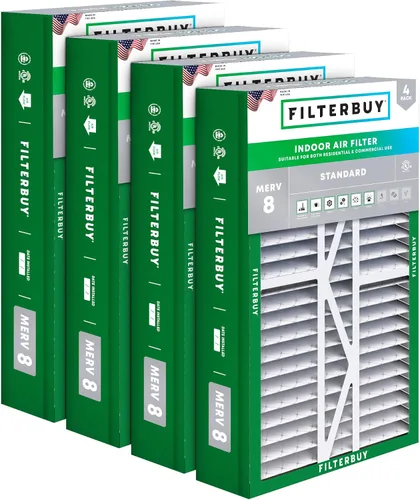 Vista 23 de Filterbuy Filtro de aire MERV 8 Essential Dust & Allergy Defense de 10 x 17 x 2 pulgadas (paquete de 4), filtros exteriores plisados electrostáticos
