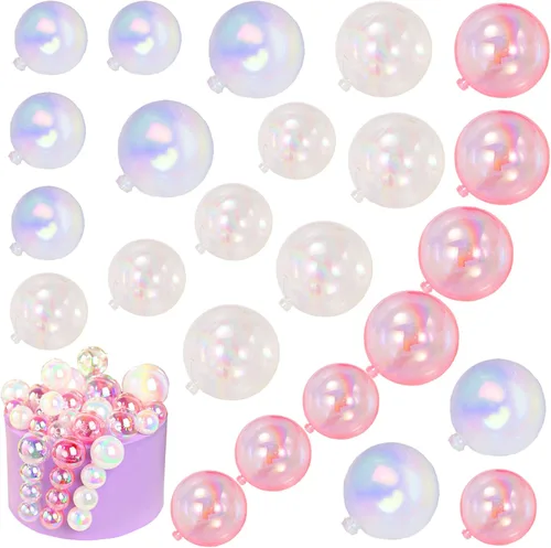 Vista 7 de 24 bolas de espuma para decoración de tartas, mini globos, para cupcakes, bolas de burbujas, decoración de bricolaje para bodas, aniversarios, Negro