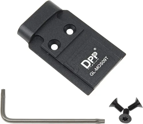 Vista 6 de Placa de montaje/adaptador DPP Titanium Compatible con Glock 17 19 MOS Holosun 509T