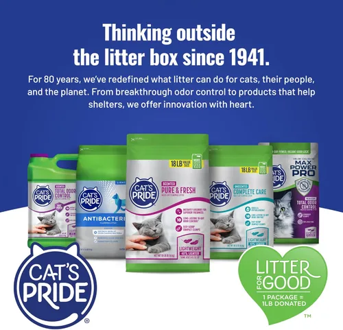Vista 8 de Cat's Pride Arena aglutinante ligera de primera calidad: pura y fresca, hasta 10 días de potente control de olores, para varios gatos, perfumada, 10