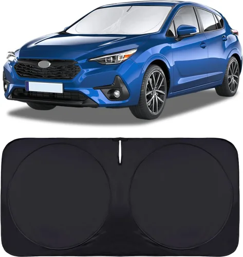 Vista 32 de Parasol para parabrisas de ajuste personalizado, cubierta para ventana delantera, visera plegable 210T, protector que bloquea los rayos ultravioleta
