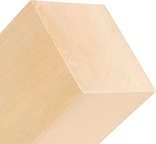 Vista 6 de JOIKIT Paquete de 4 bloques de tallado de madera de tilo de 6 x 3 x 3 pulgadas, bloques de madera suave sin terminar, bloques de tala seca al horno