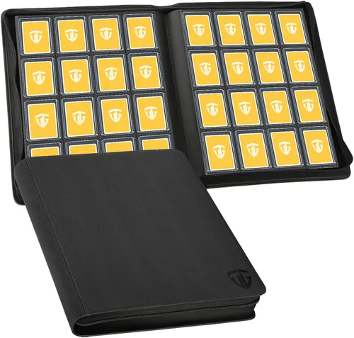 Vista 12 de Carpeta Toploader, Contiene 216 Toploaders, Carpeta de 9 Bolsillos Top Loader con Fundas para Toploaders Rígidos de 3"x4" Fundas Duras, Carpetas Top
