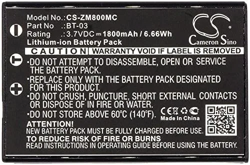 Vista 3 de Batería de repuesto para Zoom Q8 Recorder BT-03 (1800 mAh)