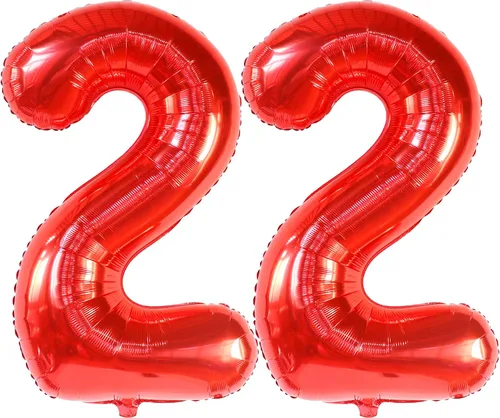 Vista 10 de KatchOn, Globos del número 22 negros - 40 pulgadas, globos del número 22 Globos negros del número 22 para decoraciones de cumpleaños para hombres