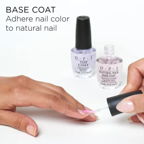 Vista 6 de OPI Esmalte de uñas superior y capa base, brillo protector de alto brillo, 0.5 onzas líquidas, natural
