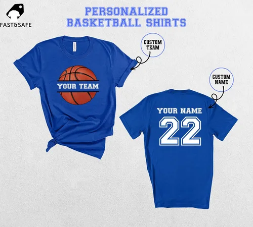 Vista 2 de Personalized Handmade Personalized Basketball Shirt, Custom Basketball Shirt, Basketball Mom Tee, Basketball Team Shirt, Basketball Shirt, School