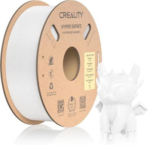 Vista 28 de Filamento PLA oficial de Creality Hyper de 1.75 mm, filamento PLA de alta velocidad de 30-600 mm/s para impresora 3D rápida, precisión dimensional