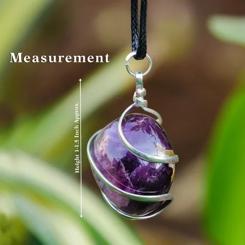 Vista 88 de PYOR Collar con colgante curativo de Reiki de cristal, gemas de buena suerte, prosperidad, riqueza, piedras preciosas naturales, collares de buena