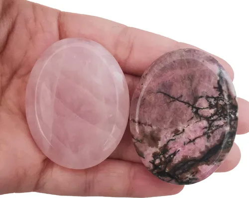 Vista 22 de Piedra calmante para el pulgar, en forma de gota, para relajar el estrés y curación con cristal Reiki, cabe en la palma de la mano