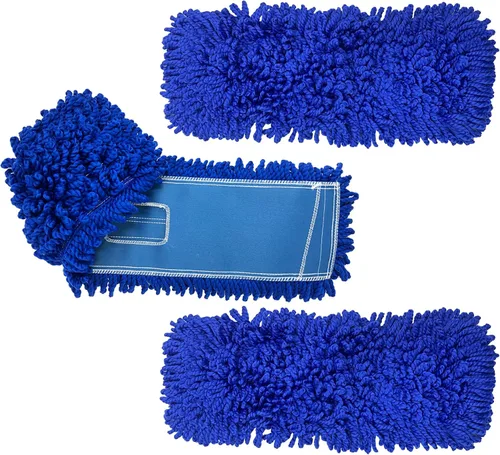 Vista 22 de KLEEN HANDLER Fregona de polvo de microfibra de 18 pulgadas, reemplazo de cabezal de fregona comercial grande lavable, barredora, suministros