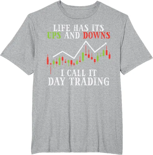 Vista 76 de Life Ups And Downs Day Trading Crypto Stock Market Trader T-Shirt, Negro